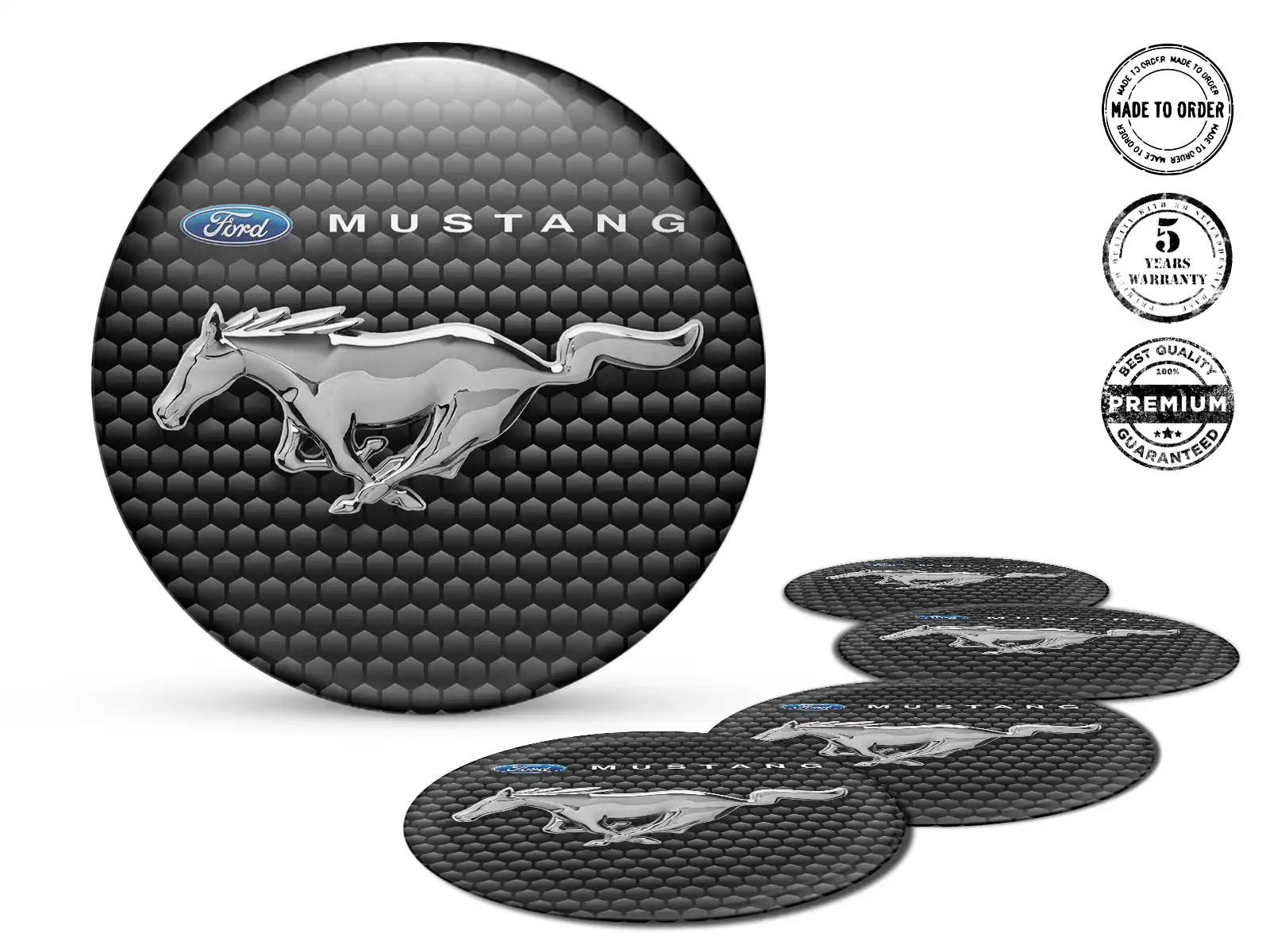 Ford Version Emblèmes Roues Design Bombé de Qualité